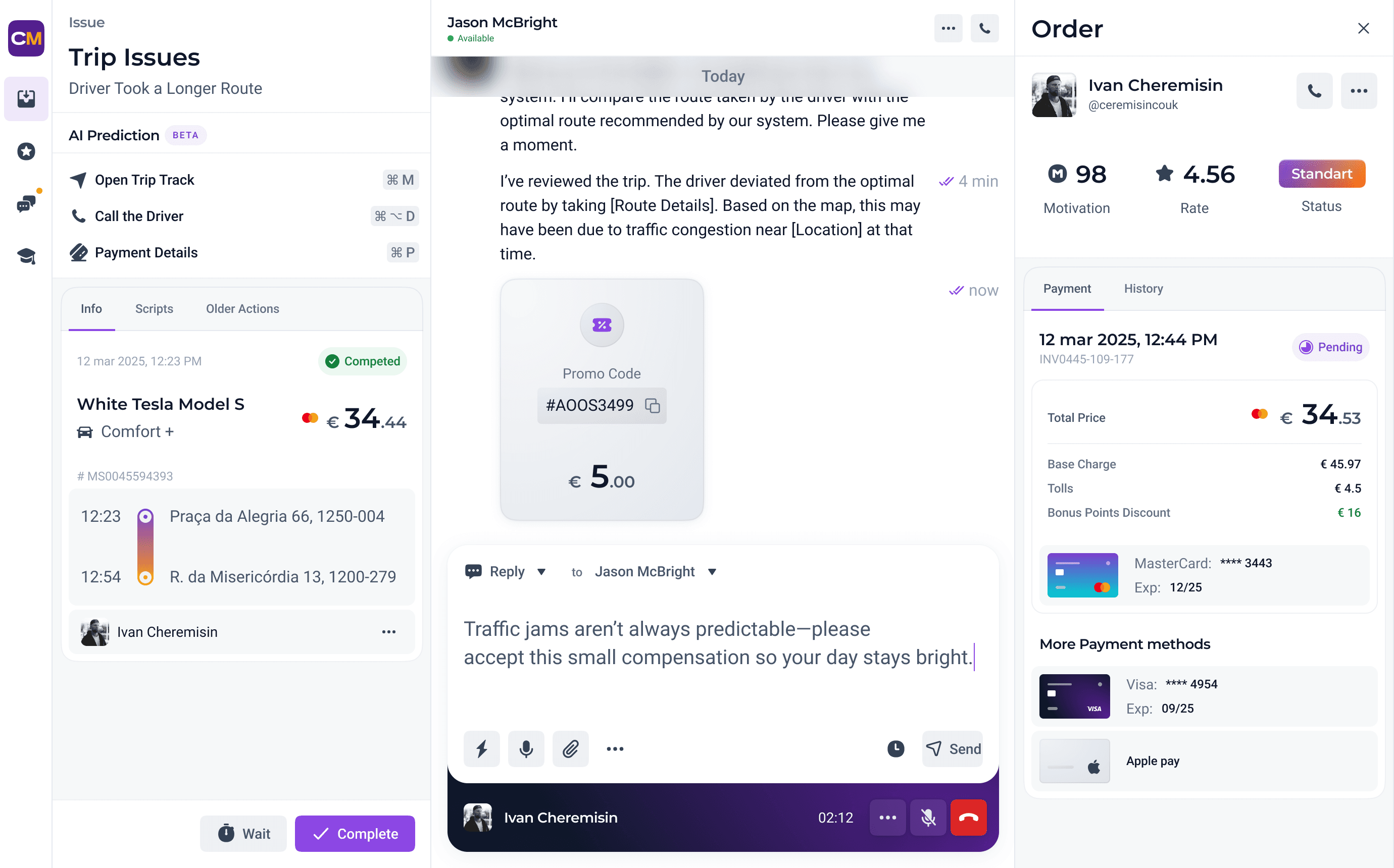 Taxi Aggregator Support Workspace preview